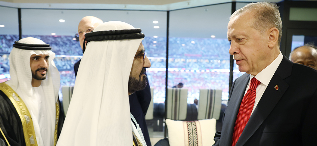 Cumhurbaşkanı Erdoğan, 2022 FIFA Dünya Kupası kapsamındaki resepsiyonda liderlerle bir araya geldi